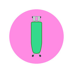 ironing board on white background