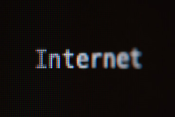 Photography of LCD detail with word 