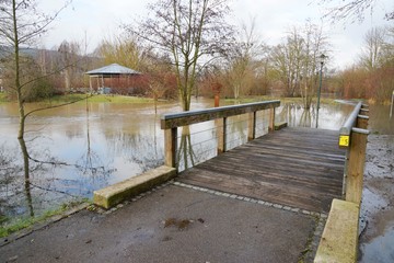 Obraz premium Treuchtlingen - Hochwasser 2018 - Kurpark
