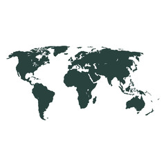 Fototapeta na wymiar Similar World map. Minimalistic World map vector template for website, design infographics. Flat Earth Graph World map illustration