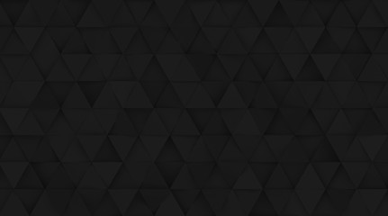 Abstract geometric black background with triangles