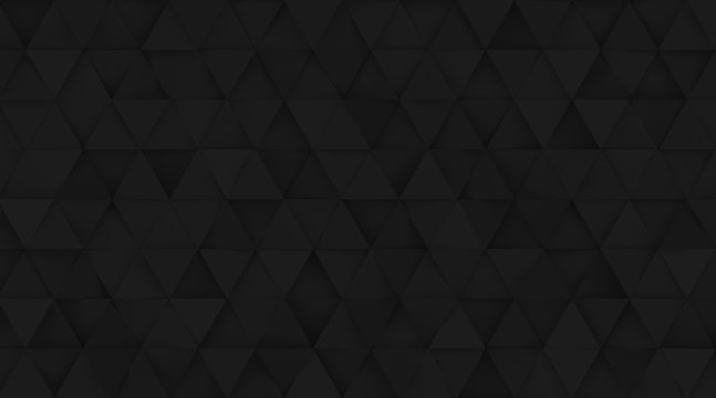 Abstract geometric black background with triangles