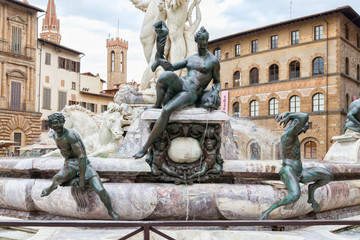 La Fontana del Nettuno, Piazza della Signoria, Firenze.