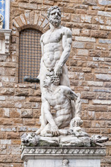 Fototapeta na wymiar Statua di Ercole Piazza della Signoria Firenze