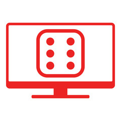 Würfel und Monitor