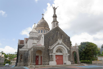 Balata, Martinique, France, 18 aout 2013 : Eglise de Balata, reproduction du Sacré Coeur (Paris) en miniature.