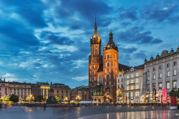 Fototapeta Marienkirche Krakau, Polen obraz