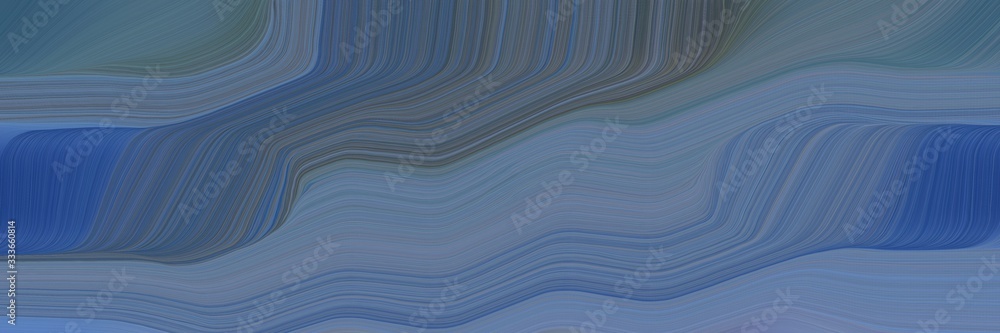 Poster futuristic banner with waves. modern soft swirl waves background illustration with teal blue, slate 