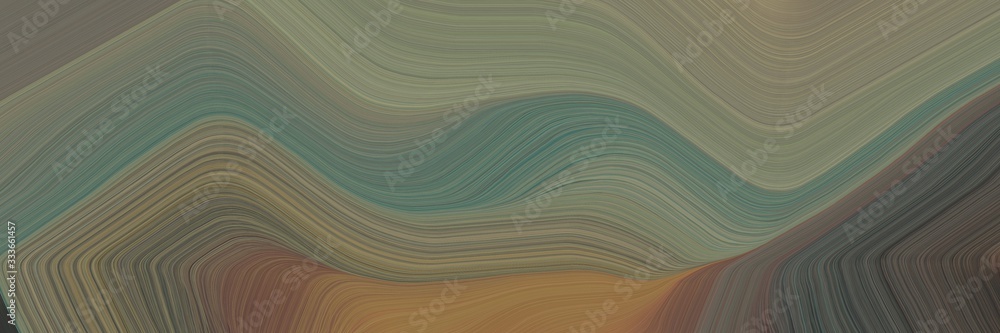 Poster futuristic banner with waves. modern soft swirl waves background design with dim gray, pastel brown 