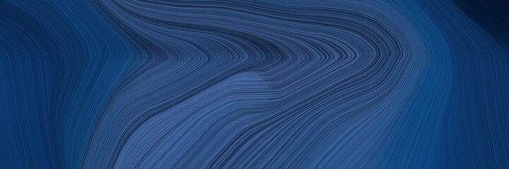 futuristic banner background with midnight blue, dark slate gray and very dark blue color. abstract waves illustration