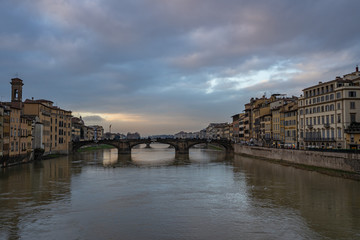 Obraz premium The Arno River in Florence Italy