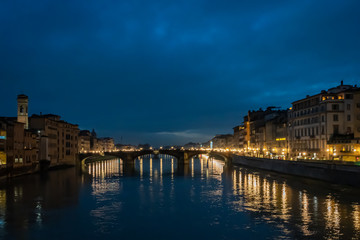 The Arno River in Florence Italy
