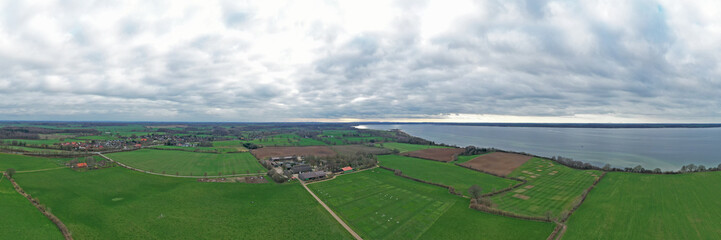 Fototapeta na wymiar Panorama Landschaftsaufnahme der Norddeutschen Ostseeküste 