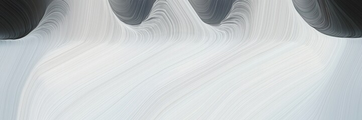 landscape banner with waves. curvy background design with light gray, dark slate gray and gray gray color