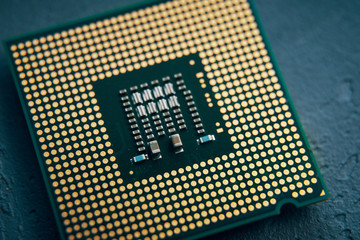 Computer Chip. Motherboard digital chip. the concept of hacking and vulnerability