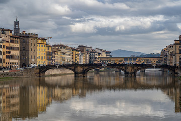 The Arno River in Florence Italy