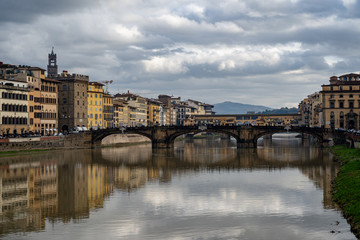 The Arno River in Florence Italy