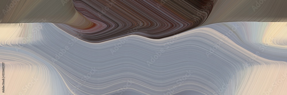 Aufkleber landscape orientation graphic with waves. abstract waves design with gray gray, light slate gray and