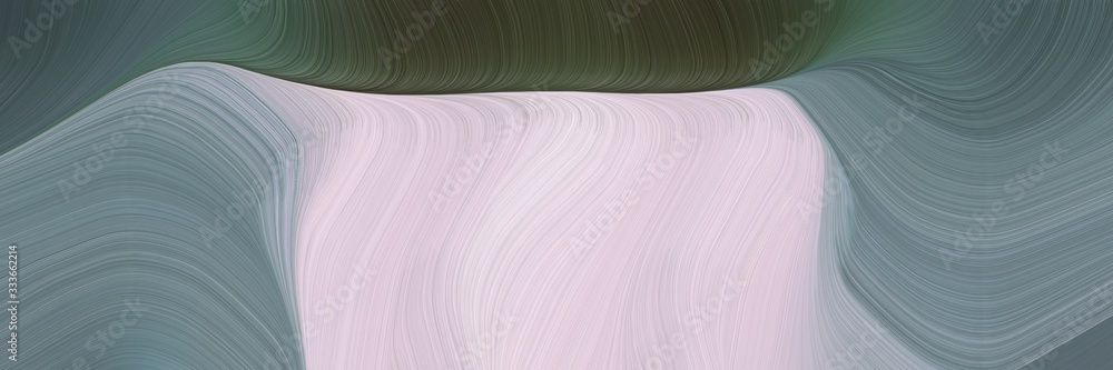 Poster futuristic banner with waves. modern soft curvy waves background design with slate gray, light gray and dark slate gray color