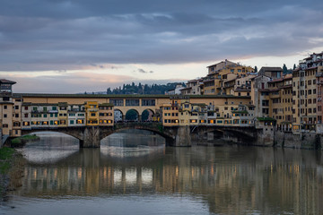 The Arno River in Florence Italy
