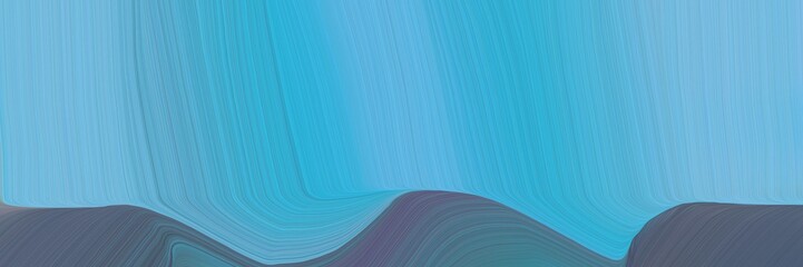 futuristic banner background with medium turquoise, dim gray and sky blue color. contemporary waves illustration