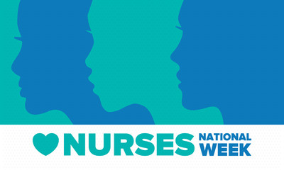 National Nurses Week. Thank you nurses. Medical and health care concept. Fighters against viruses and diseases. In honour of the doctors. Celebrated annual in United States. Vector illustration poster