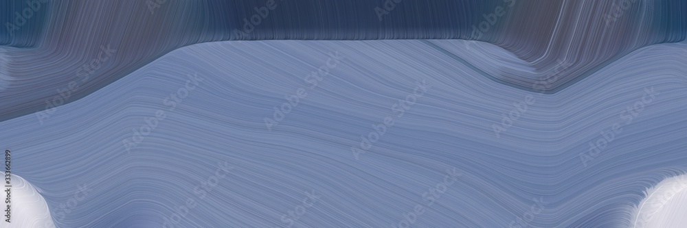 Poster landscape orientation graphic with waves. modern soft curvy waves background illustration with light