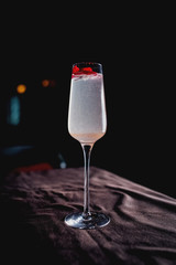 clean coctail with flowers