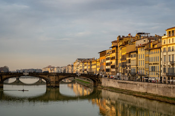 The Arno River in Florence Italy