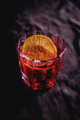 red coctail with orange