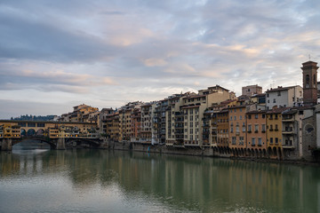 Fototapeta na wymiar The Arno River in Florence Italy