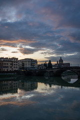 Fototapeta premium The Arno River in Florence Italy