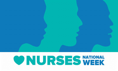 National Nurses Week. Thank you nurses. Medical and health care concept. Fighters against viruses and diseases. In honour of the doctors. Celebrated annual in United States. Vector illustration poster