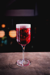 red coctail on table