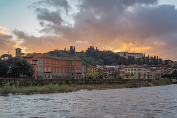 Fototapeta premium The Arno River in Florence Italy