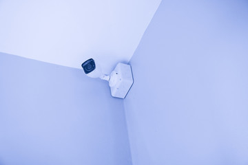 Security CCTV camera or surveillance system in building ,Closed-circuit television,Modern CCTV...