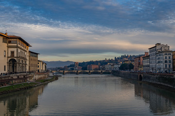 Obraz premium The Arno River in Florence Italy