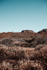 desertic landscape in Teide mountain, Tenerife, Spain