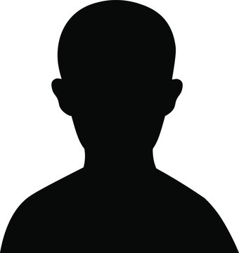boy head silhouette vector graphic 