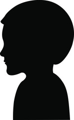Obraz na płótnie Canvas silhouette of the head of a little boy vector 