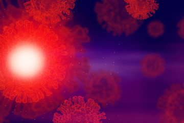 blood dna of nCov covid-19 structure coronavirus crisis outbreak pandemic biohazard cell atom...