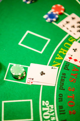 Casino Black Jack table