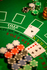 Casino Black Jack table