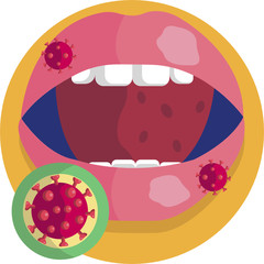 Coronavirus vector illustration icons. Virus transmission