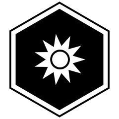 Optical radiation Warning Sign Vector glyph Icon Design, human safety protocol and compliance Symbol on white background,