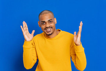 African guy with yellow jersey