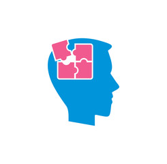Human brain related icon on background for graphic and web design. Creative illustration concept symbol for web or mobile app