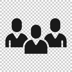 People communication icon in flat style. People vector illustration on white background. Partnership business concept.