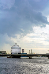 Saint Petersburg, cruise ship berth at the English embankment