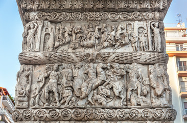 Figurative reliefs on the Arch of Galerius in Thessaloniki, Greece